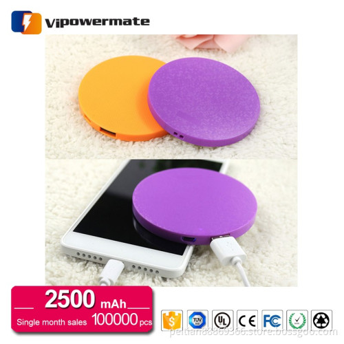 Gift round mirror power bank 2000mah,4000mah wholesale